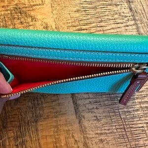 Dooney & Bourke Turquoise Leather Wallet